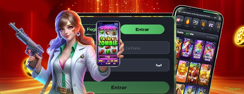 Big win animation on 77agame slot Jogo